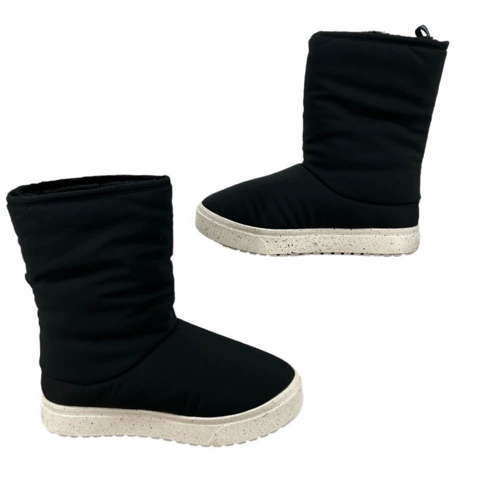 Native Kids Black Boots with Cream Soles